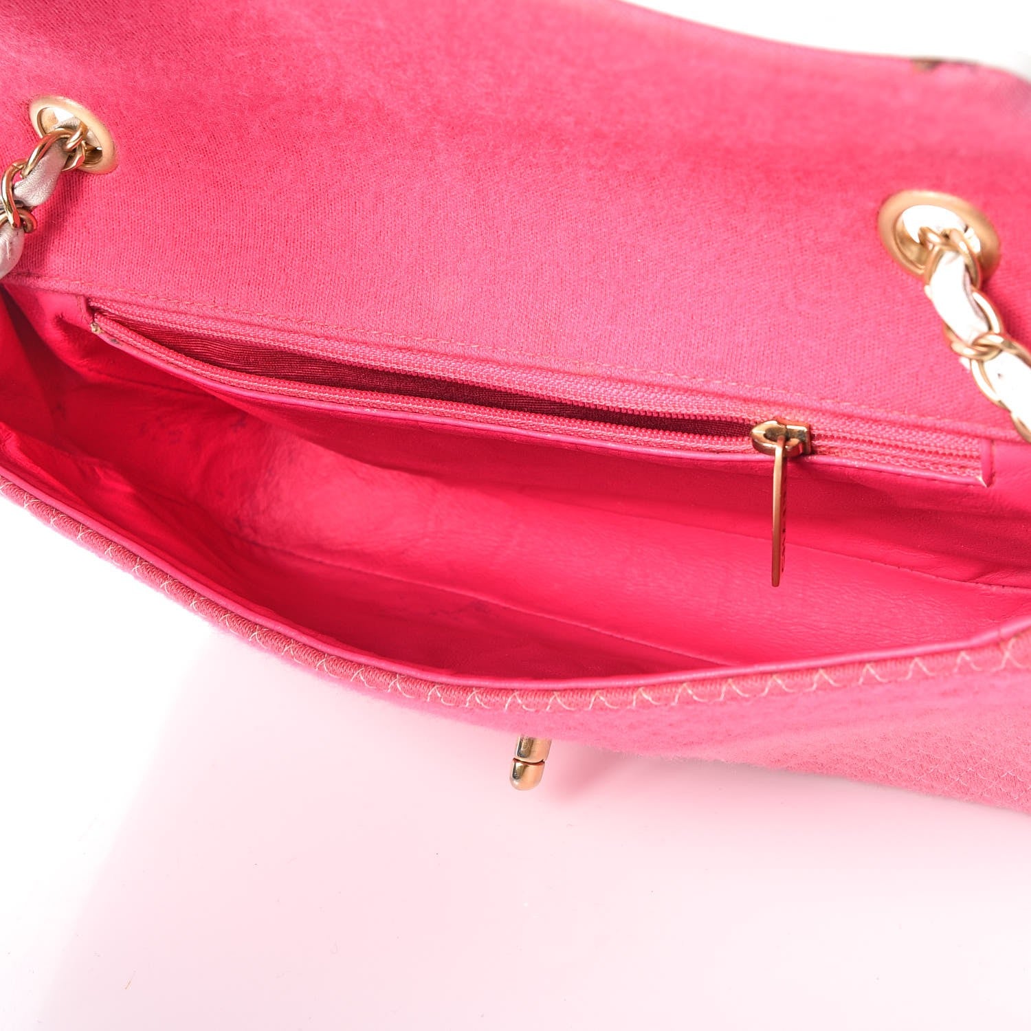 Chanel Jersey Micro Quilted Medium Single Flap Pink 5 of 12
