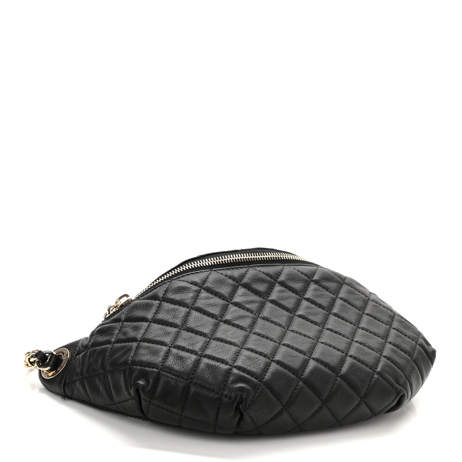 Chanel Calfskin Quilted Banane Waist Bag Fanny Pack Black 4 of 10
