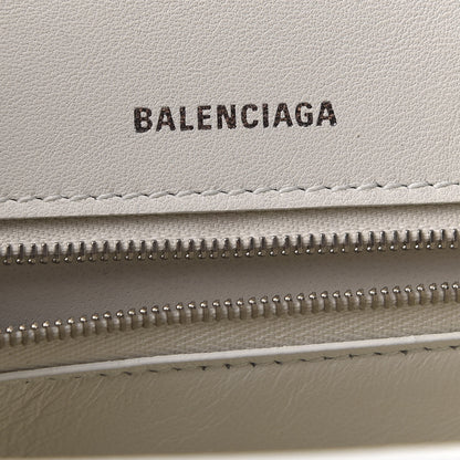 Balenciaga Grained Calfskin Medium Hourglass Top Handle Bag White 8 of 9