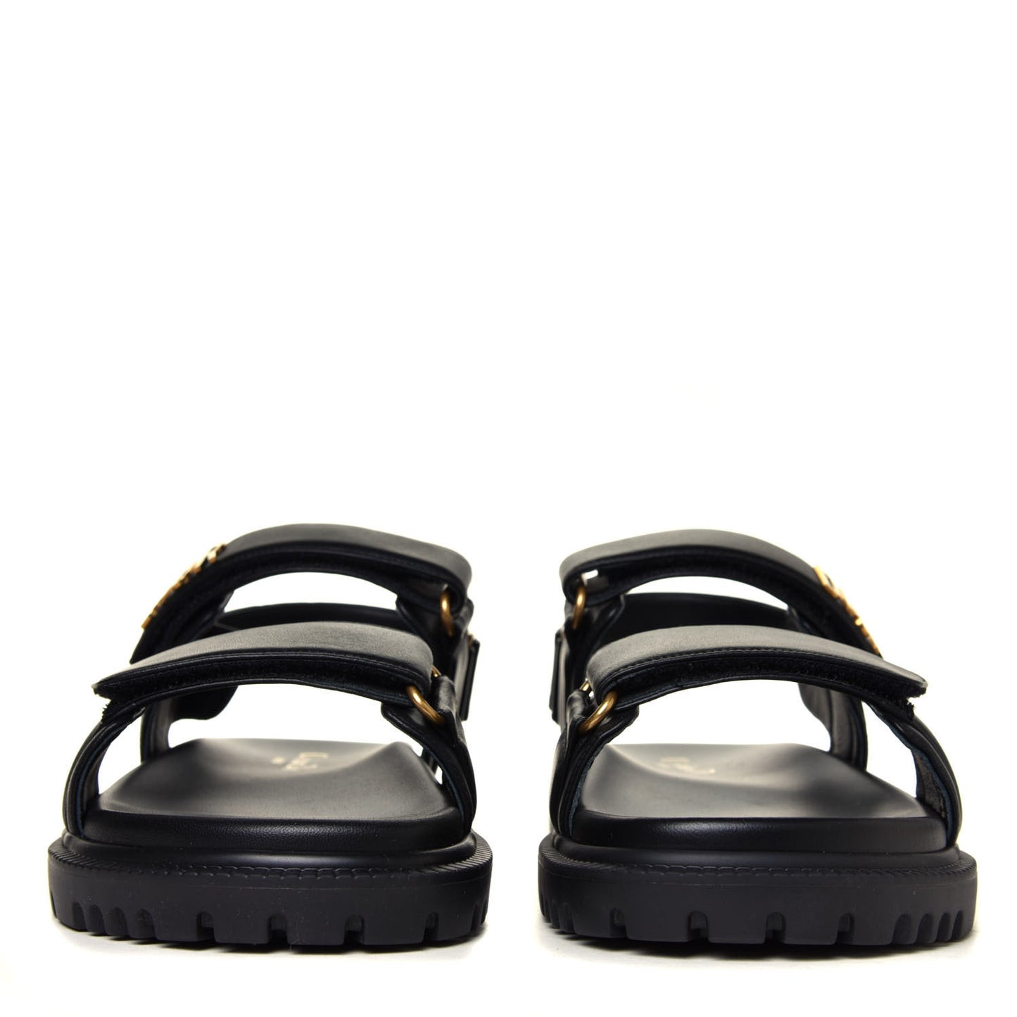 Lambskin Dioract 10mm Sandals 38.5 Black