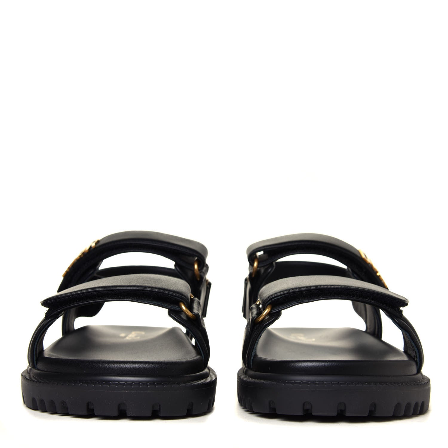 Christian Dior Lambskin Dioract 10mm Sandals 38.5 Black 7 of 12