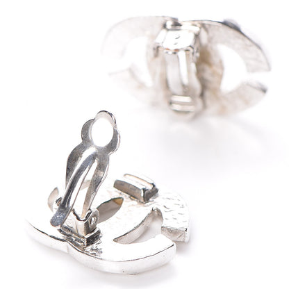 Chanel Baguette Crystal CC Earrings Silver 3 of 4