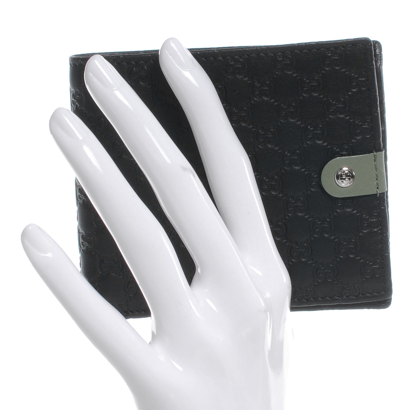 Microguccissima Mens Bi-Fold Wallet Black