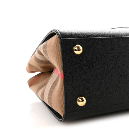 Burberry Calfskin Mega Check Small Banwell Tote Black 8 of 9