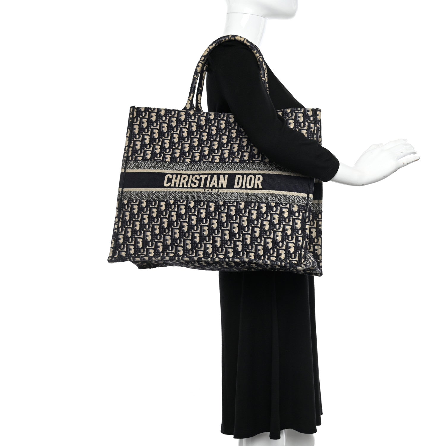 Christian Dior Oblique Large Book Tote Blue Multicolor 2 of 11