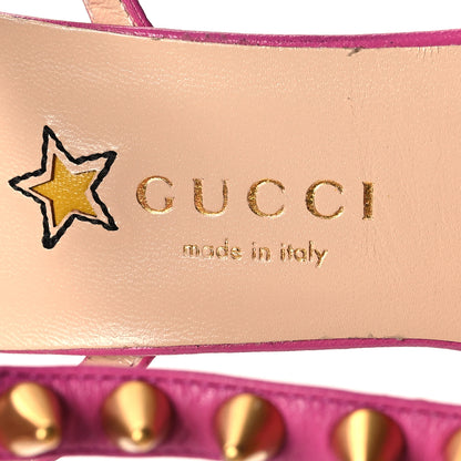 Gucci Malaga Kid Angel T-Strap Platform High Heel Sandals 37.5 Rododendro 7 of 7