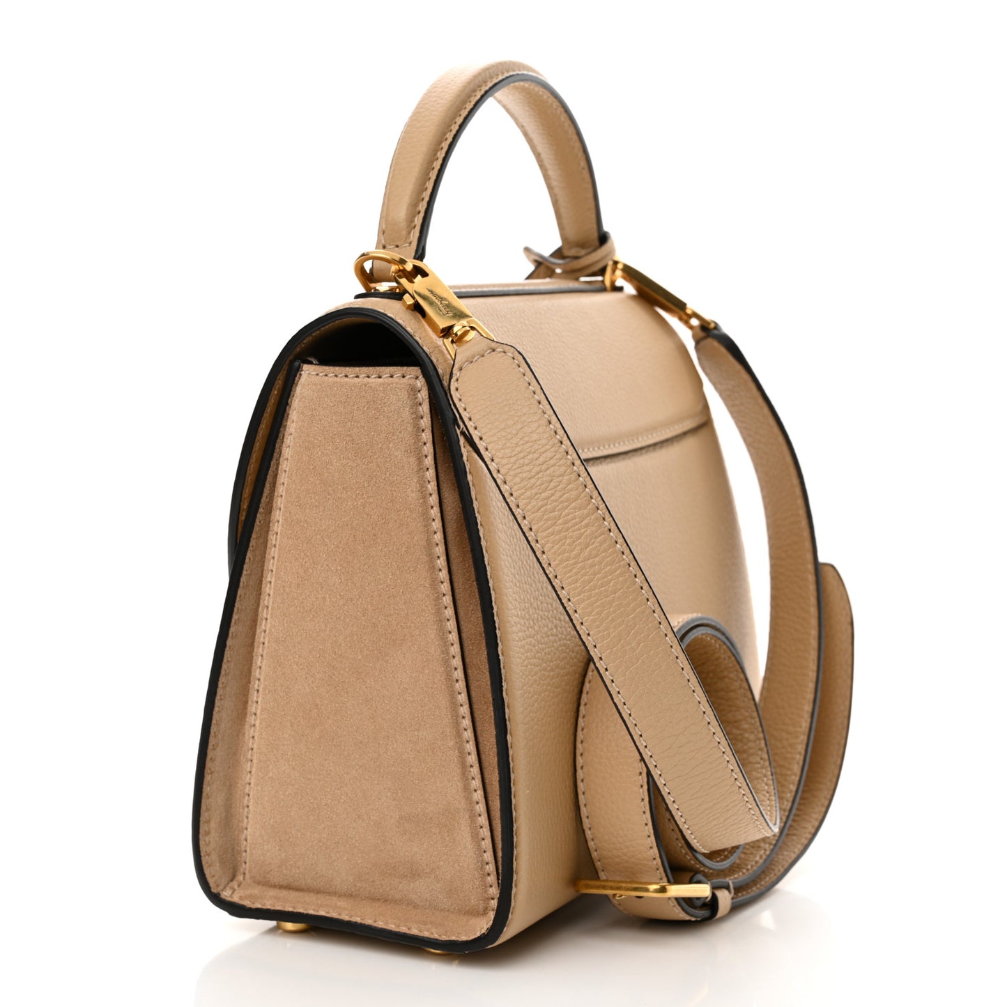 Calfskin Suede Small Boxyz Beige