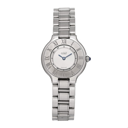 Cartier Stainless Steel 28mm Must De 21 Quartz Watch 1 of 4