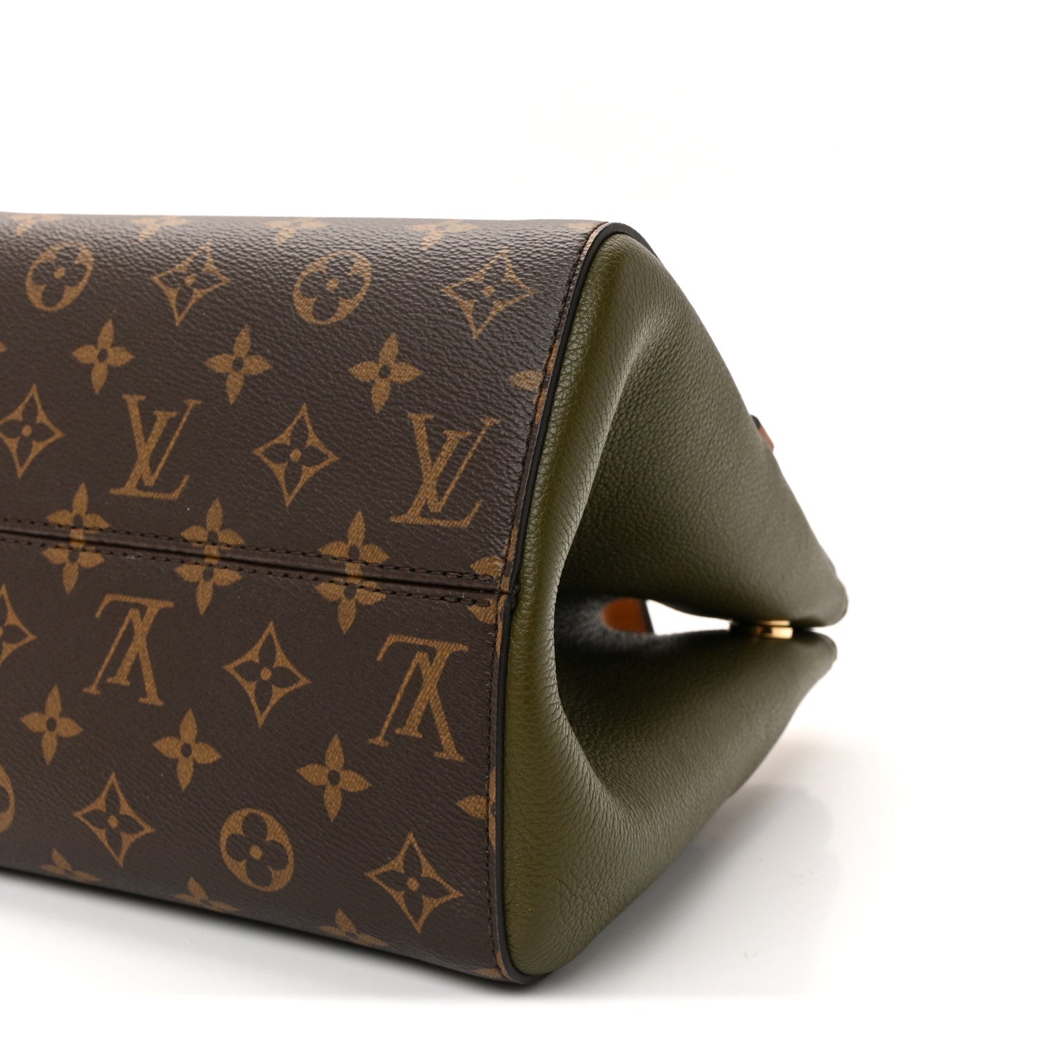 Louis Vuitton Calfskin Monogram Fold Tote PM Cream Khaki Black 9 of 9