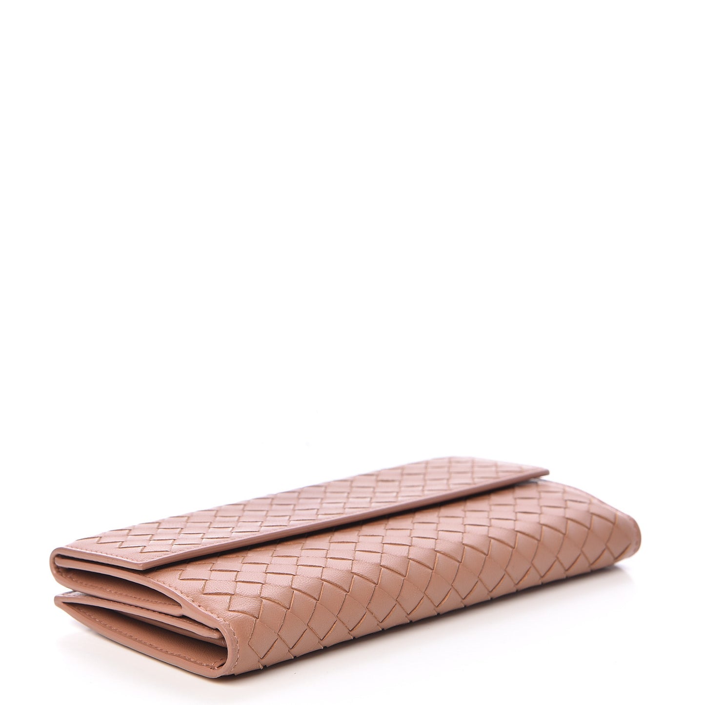 Nappa Intrecciato Continental Wallet Dusty Rose