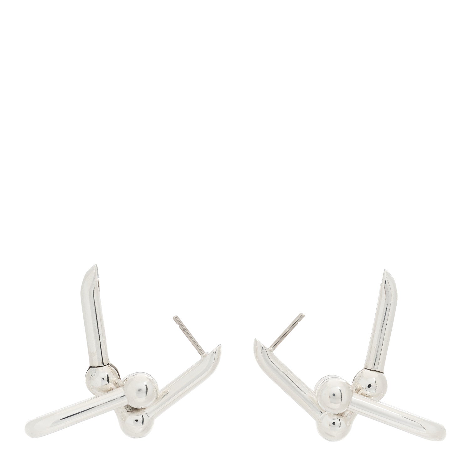 Tiffany Sterling Silver Extra Large HardWear Link Earrings 3 of 4