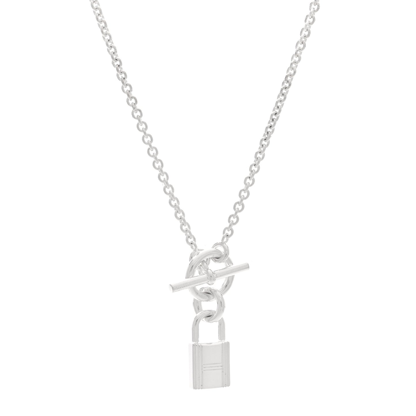 Sterling Silver Cadenas Kelly Lock Pendant Necklace