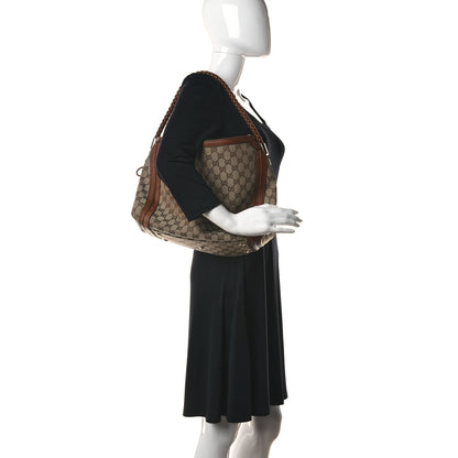 Gucci Monogram Cellarius Calfskin Medium Bella Hobo Beige Ebony Cuir 2 of 36