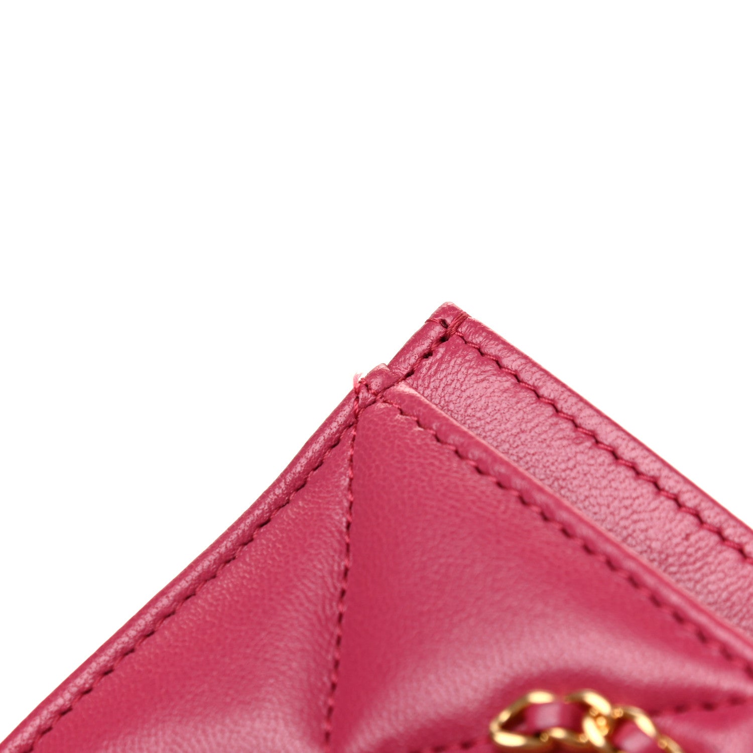 Chanel Lambskin Quilted Chanel 19 Card Holder Dark Pink 8 of 8