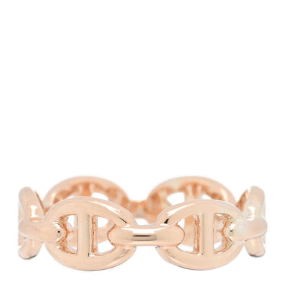 Hermes 18K Rose Gold PM Chaine d'Ancre Enchainee Ring 50 5.5 3 of 5