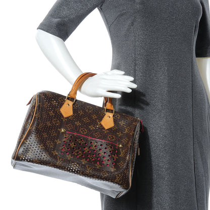 Louis Vuitton Monogram Perforated Speedy 30 Fuchsia 2 of 8