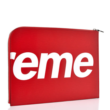 Louis Vuitton X SUPREME Epi Pochette Jour GM Red 3 of 7