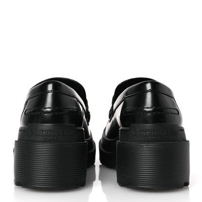 Christian Dior Brushed Calfskin Dior Code Lug Sole Platform 35mm Loafers 37 Black 6 of 11