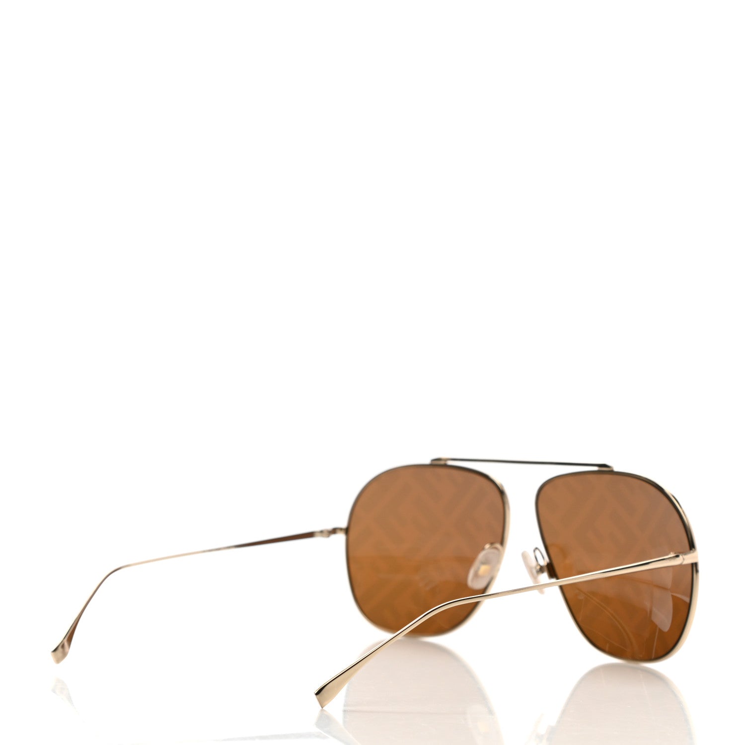 Fendi Metal Fendi Forever Aviator Sunglasses FF0407/G/S Gold 4 of 6