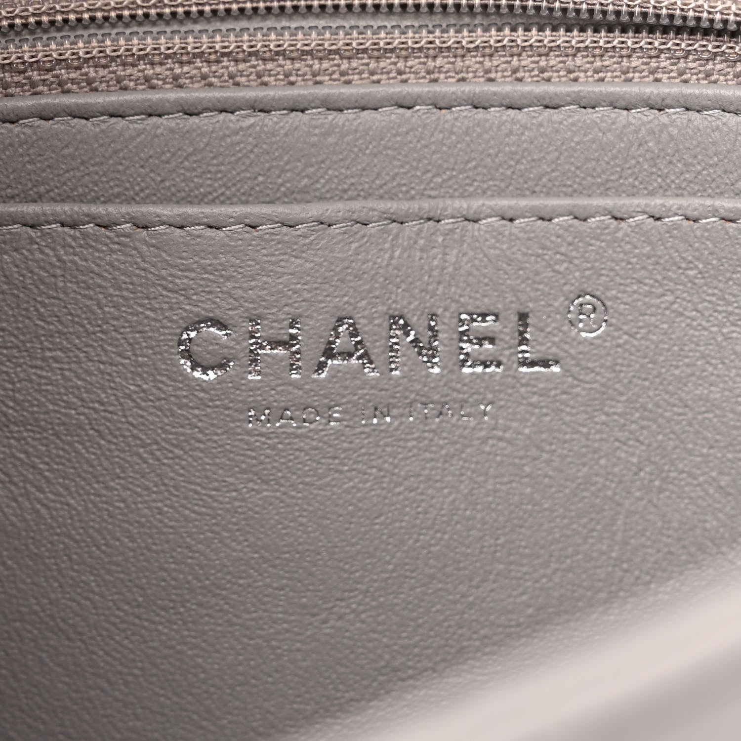 Chanel Lambskin Quilted Mini Rectangular Flap Grey 6 of 11