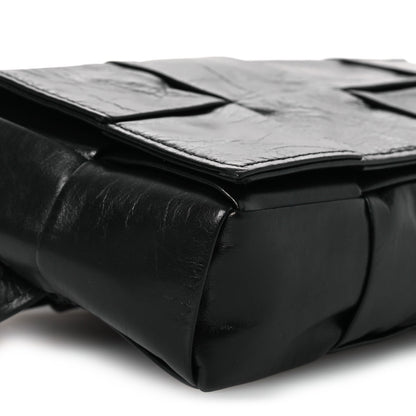 Bottega Veneta Paper Calfskin Maxi Intreccio The Belt Cassette Bag Black 9 of 12