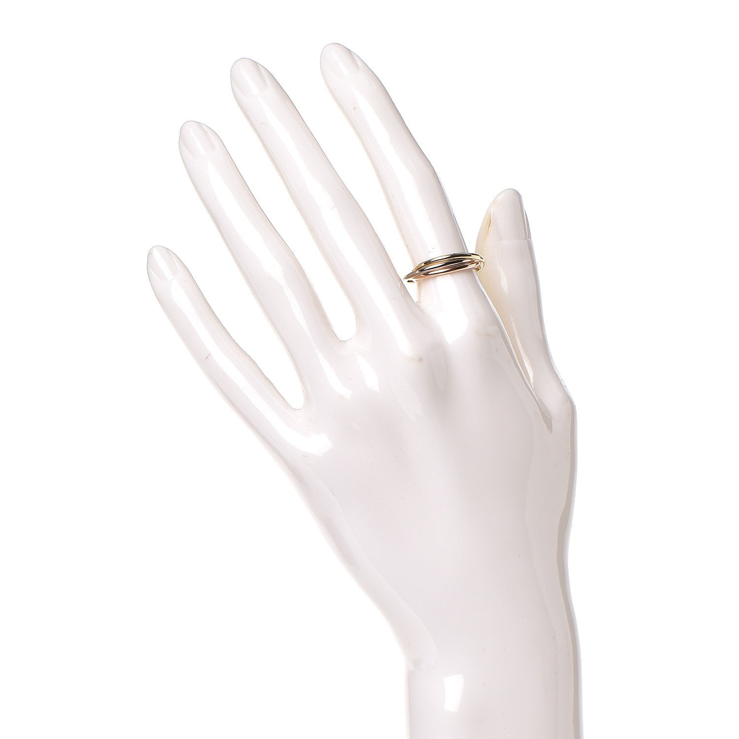 Cartier 18K Pink Yellow White Gold Extra Small Trinity Ring 51 5.75 2 of 7