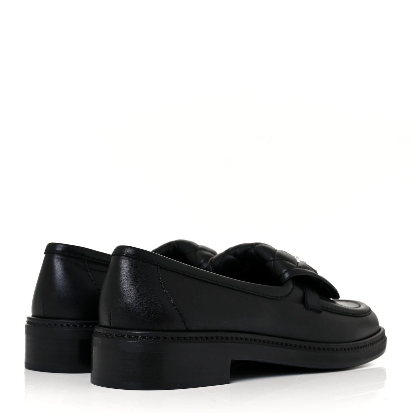 Lambskin Quilted CC Turnlock Loafers 39 Black