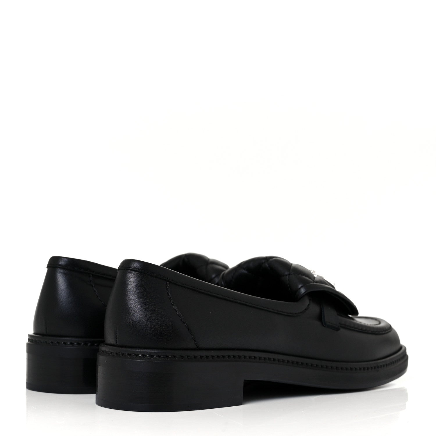 Chanel Lambskin Quilted CC Turnlock Loafers 39 Black 3 of 8