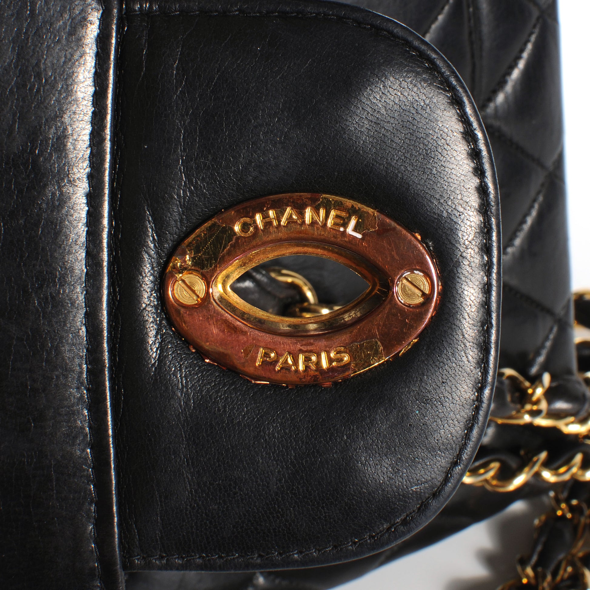 Chanel Lambskin Jumbo Flap Bag Black 6 of 9