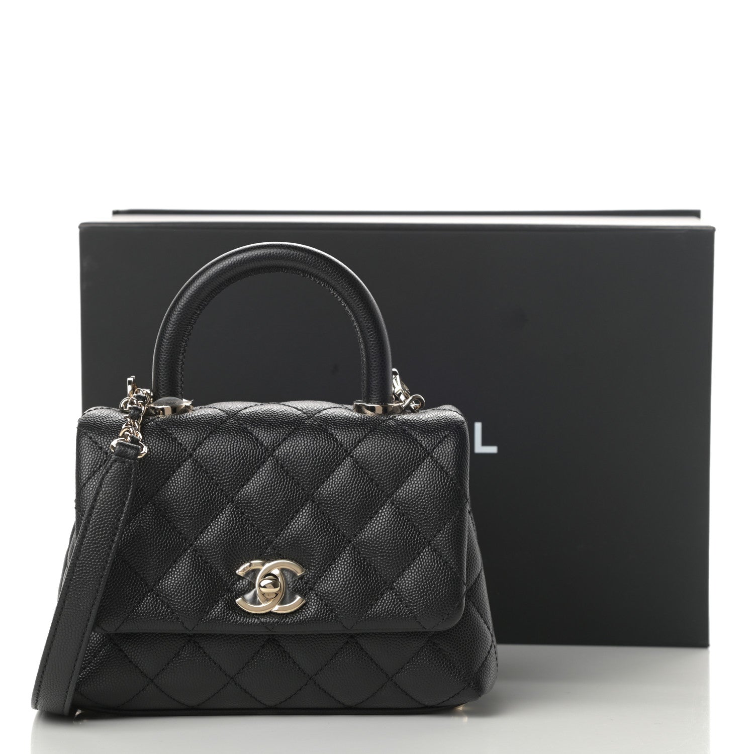 Chanel Caviar Quilted Extra Mini Coco Handle Flap Black 11 of 11