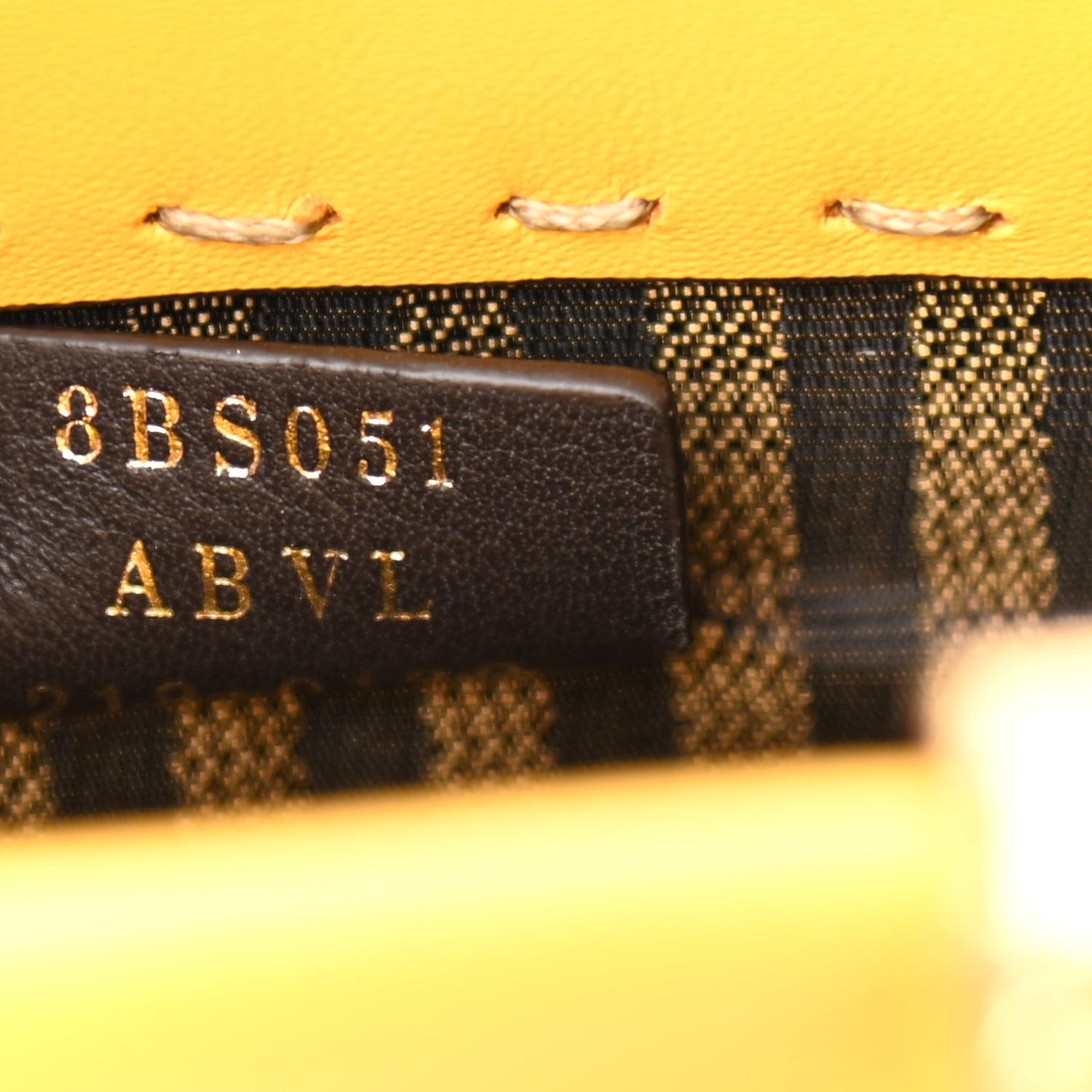 Vitello King Plexiglass Logo Embossed Mini Fendi Sunshine Shopper Tote Mimosa