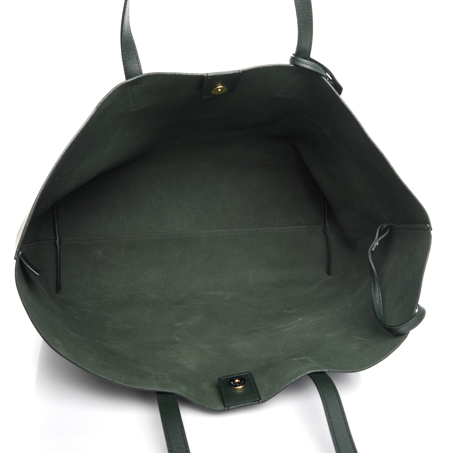 Calfskin Large Shopping Tote Dark Green