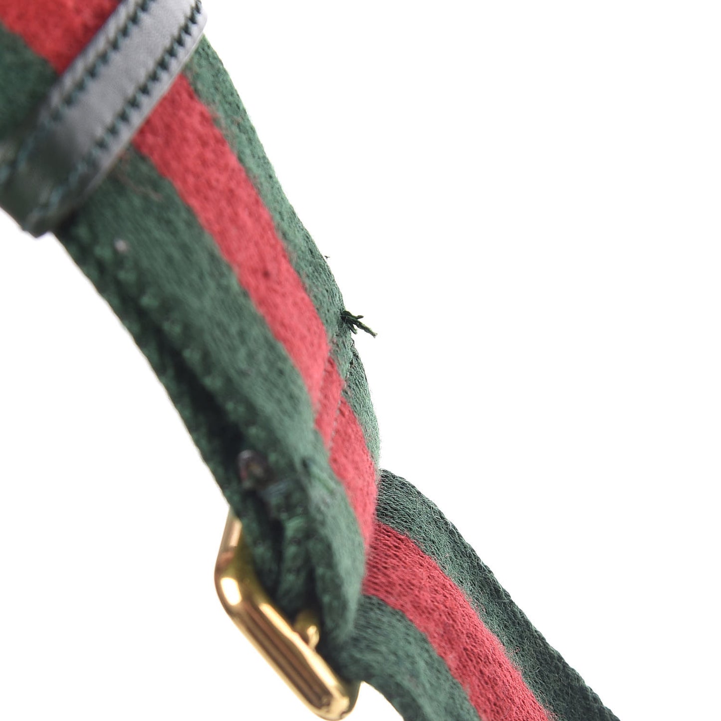 Calfskin Small Lady Web Shoulder Bag Green