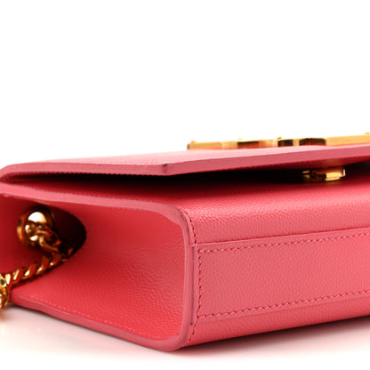 Saint Laurent Grain De Poudre Small Monogram Kate Satchel Rose Clair 10 of 14