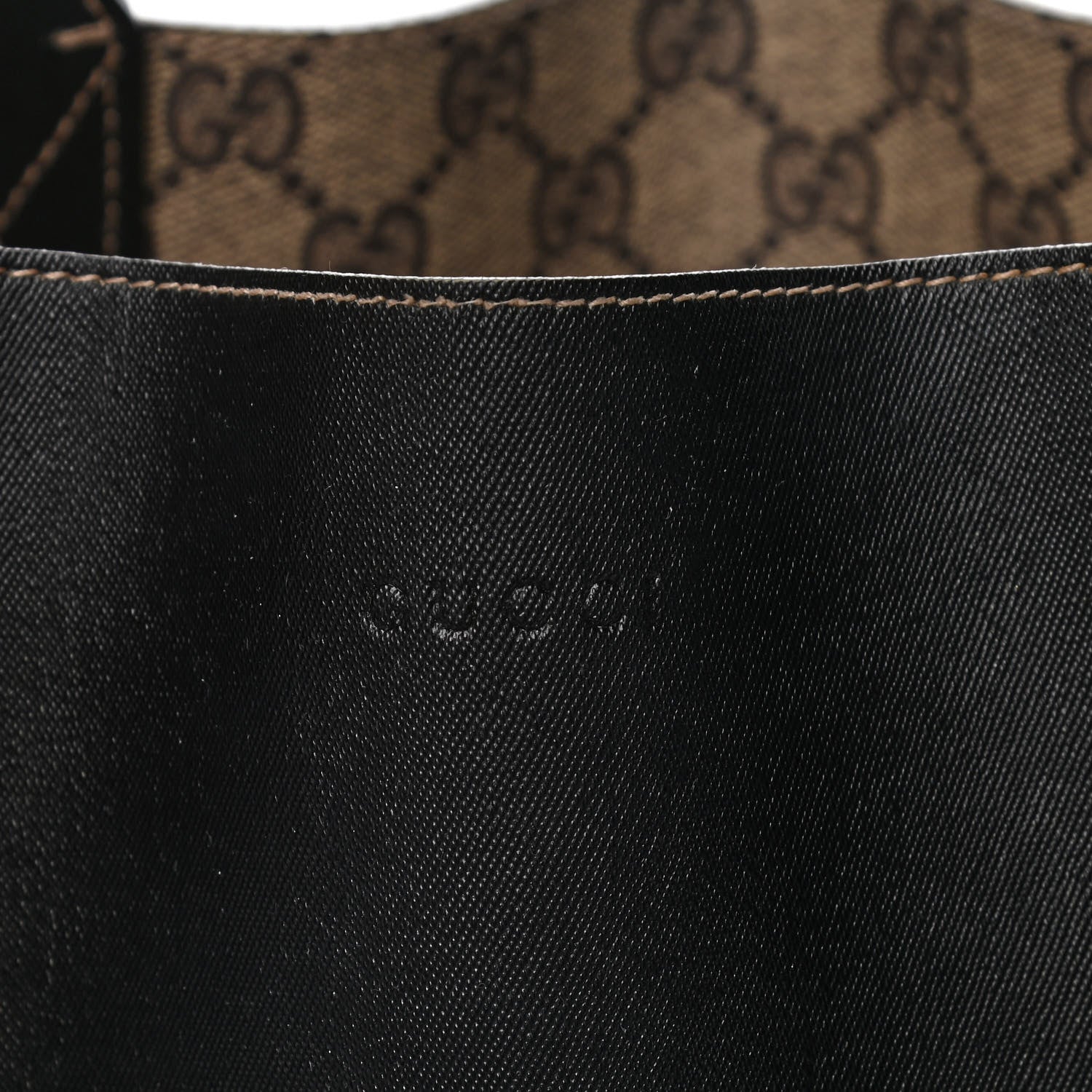 Gucci Calfskin GG Supreme Monogram Medium Reversible Tote Black 7 of 19