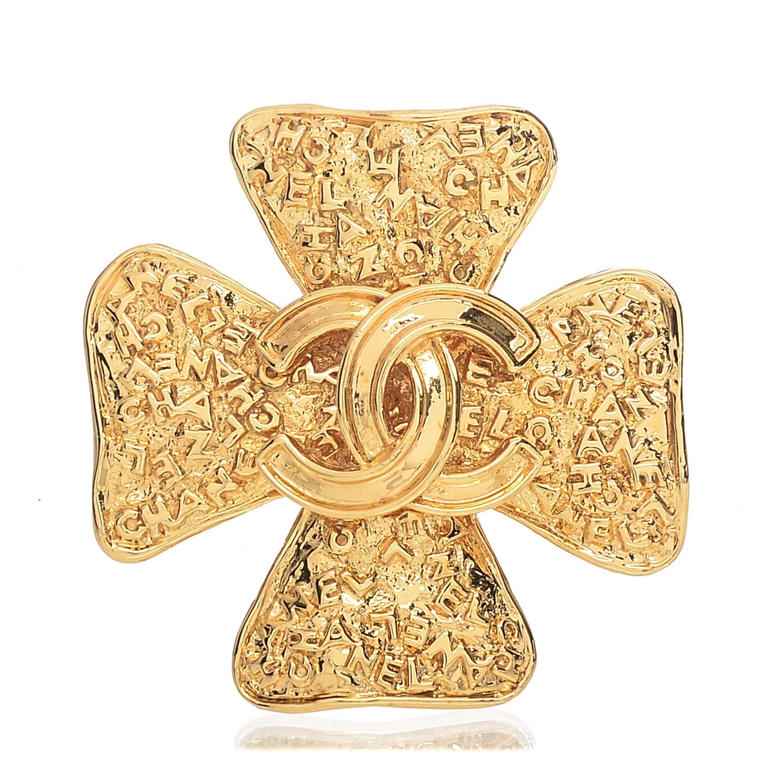 Chanel CC Brooch Gold 1 of 4