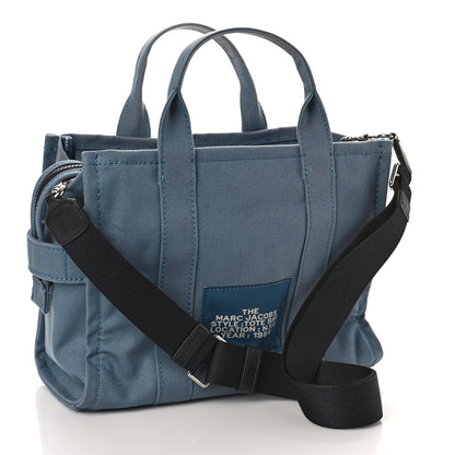 Marc Jacobs Cotton Canvas Medium The Traveler Tote Bag Blue Shadow 3 of 12