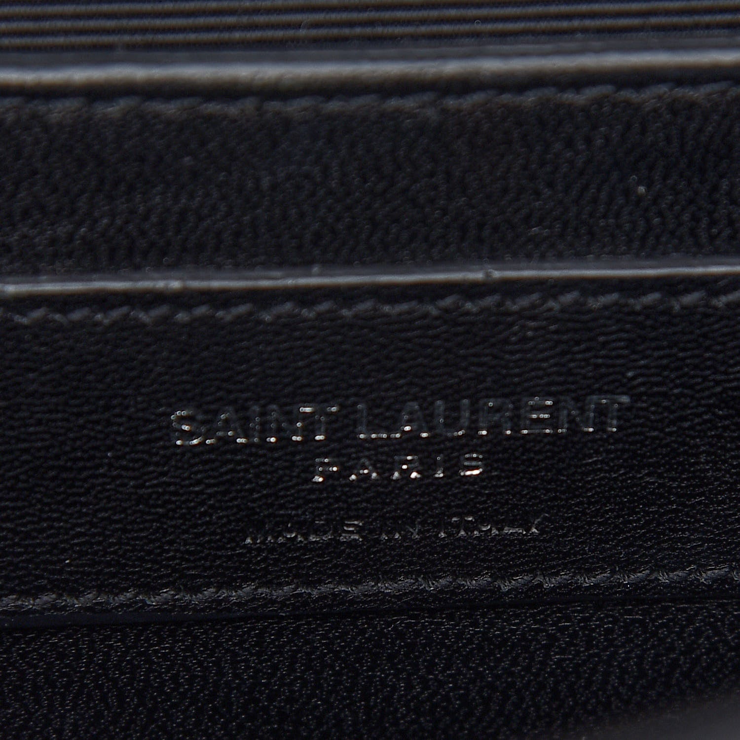 Saint Laurent Calfskin Crocodile Embossed Medium Classic Monogram Kate Tassel Satchel Black 8 of 8