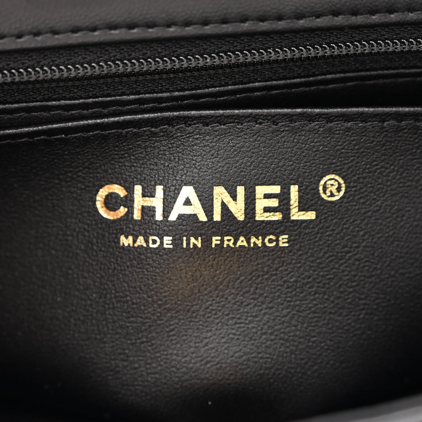 Lambskin Quilted Mini Top Handle Rectangular Flap Black