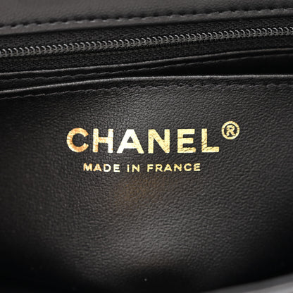 Chanel Lambskin Quilted Mini Top Handle Rectangular Flap Black 6 of 11