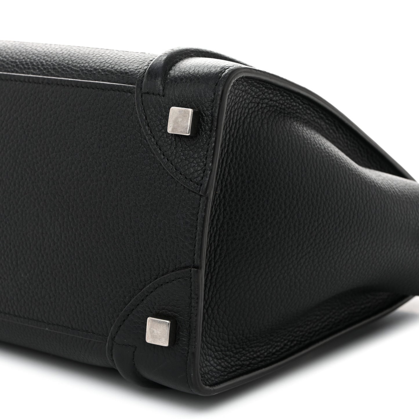 Drummed Calfskin Micro Luggage Black