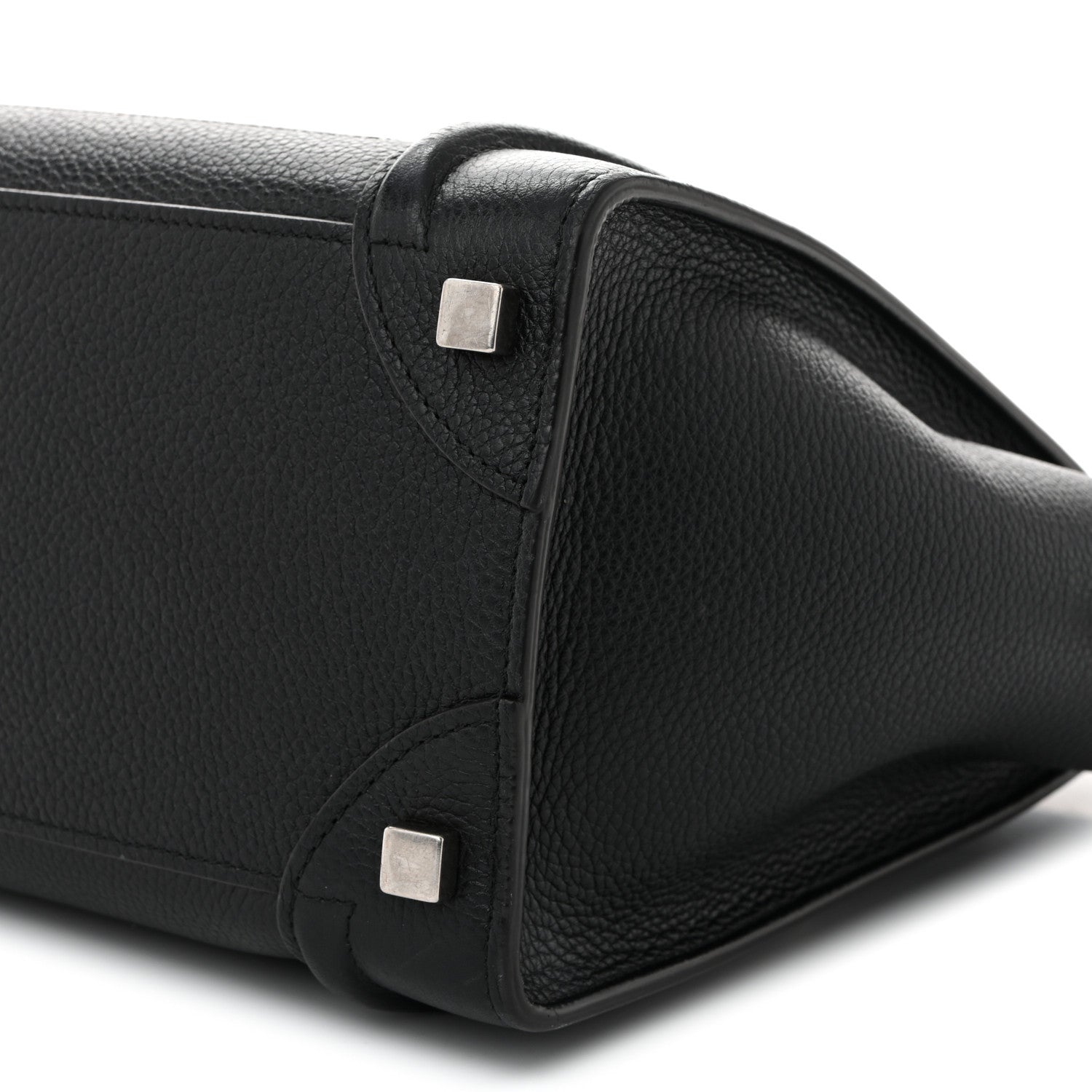 Celine Drummed Calfskin Micro Luggage Black 10 of 10