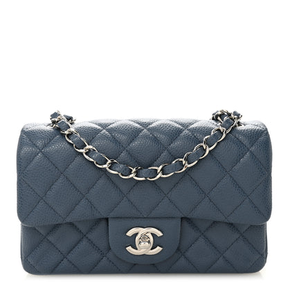 Chanel Caviar Quilted Mini Rectangular Flap Blue 1 of 10