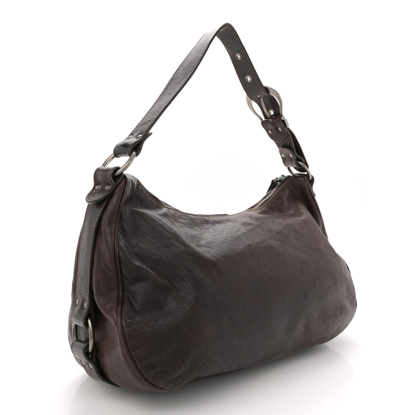 Calfskin Large Gaucho Double Saddle Bag Brown