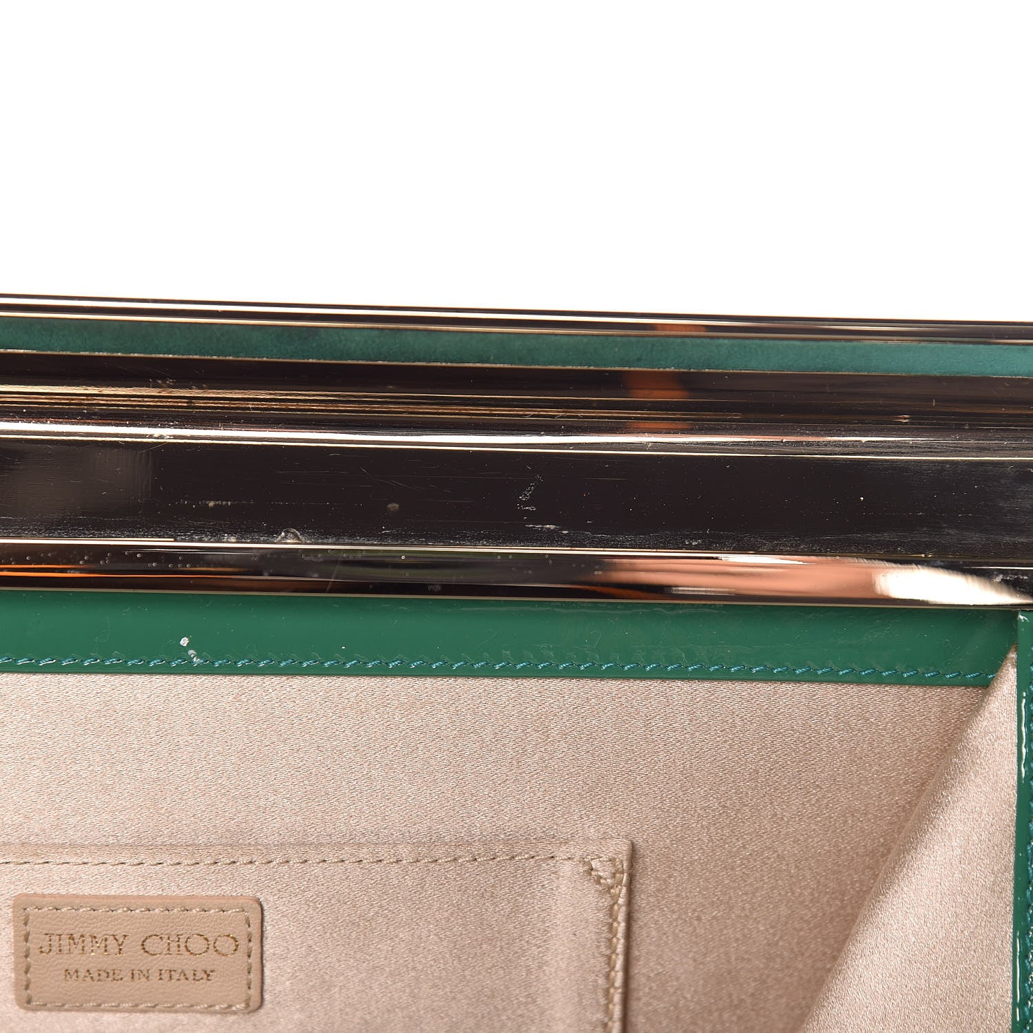 Jimmy Choo Patent Cayla Clutch Jade 7 of 10