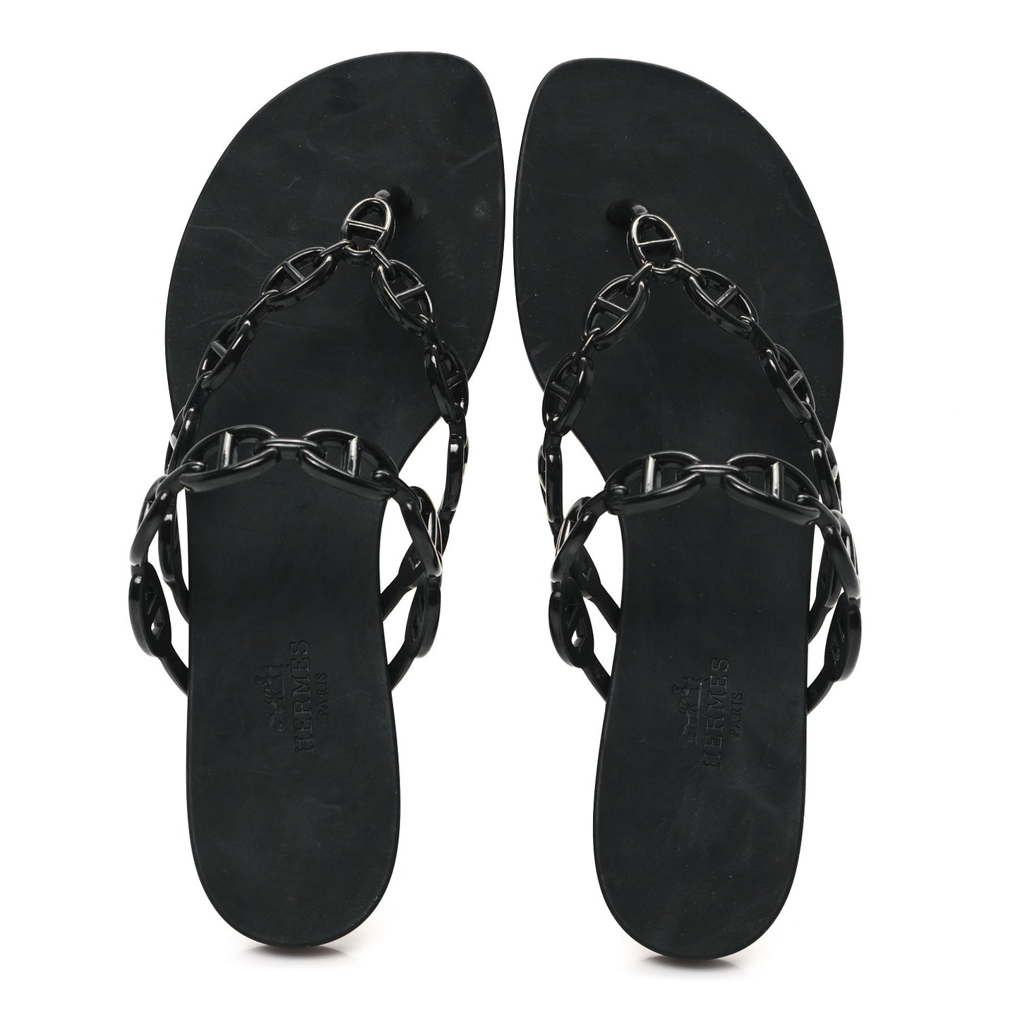 Rubber Chaine d'Ancre Island Sandals 38 Black