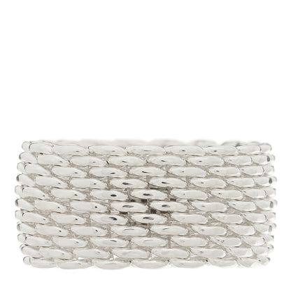 Tiffany Sterling Silver Somerset Mesh Ring 51 5.75 3 of 4
