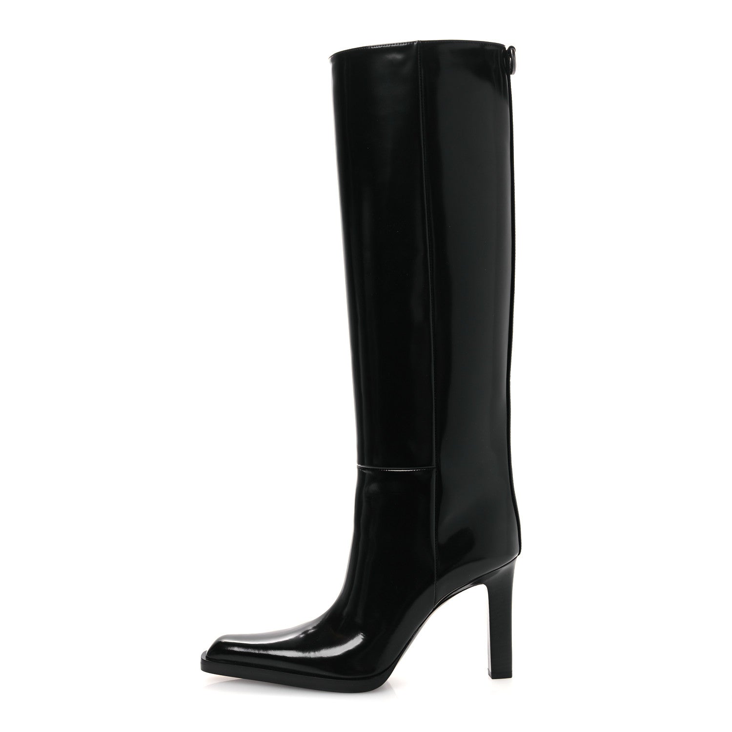 Saint Laurent Vitello Marilyn Nina 95 Knee High Boots 38.5 Black 1 of 11