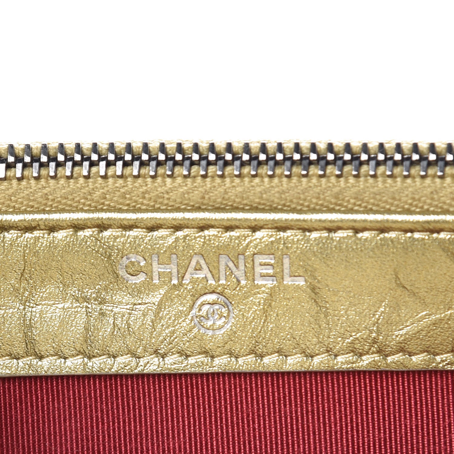 Chanel Metallic Aged Calfskin Quilted Small Gabrielle Clutch With Chain Gold 7 of 13