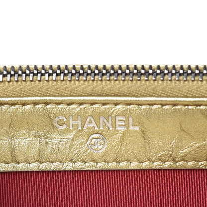 Chanel Metallic Aged Calfskin Quilted Small Gabrielle Clutch With Chain Gold 7 of 13
